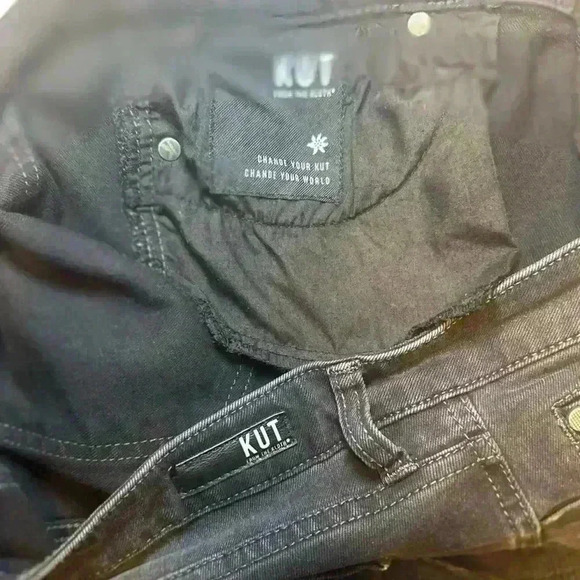 KUT FROM THE KLOTH MIA Toothpick Skinny High Rise Black Jeans Size 12 - Picture 3 of 6